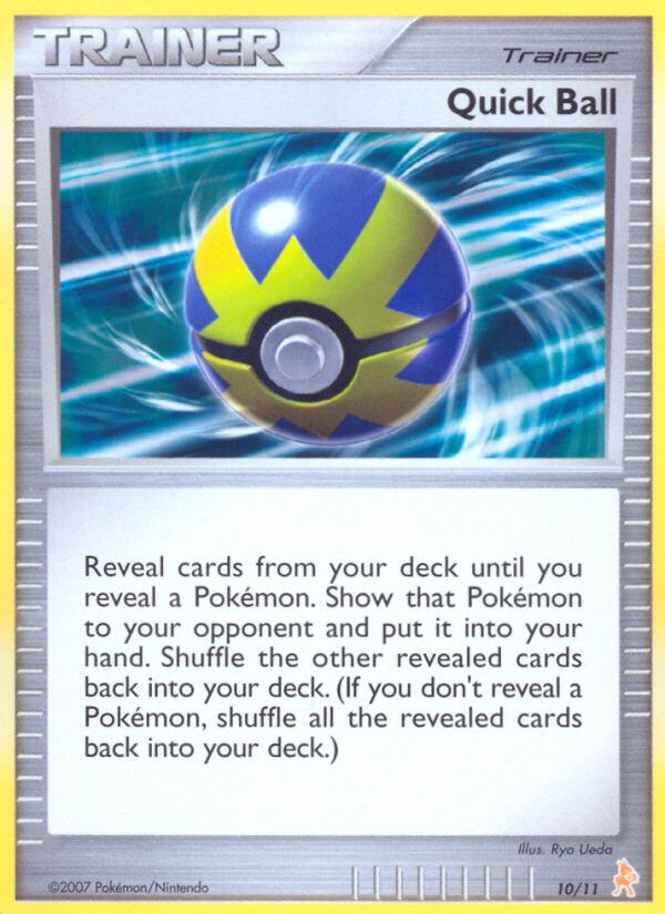 Quick Ball 010/11 — DP trainer Kit (Lucario) (English Pokémon TCG card)