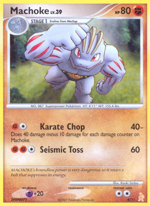 Machoke 004/11 — DP trainer Kit (Lucario) (English Pokémon TCG card)