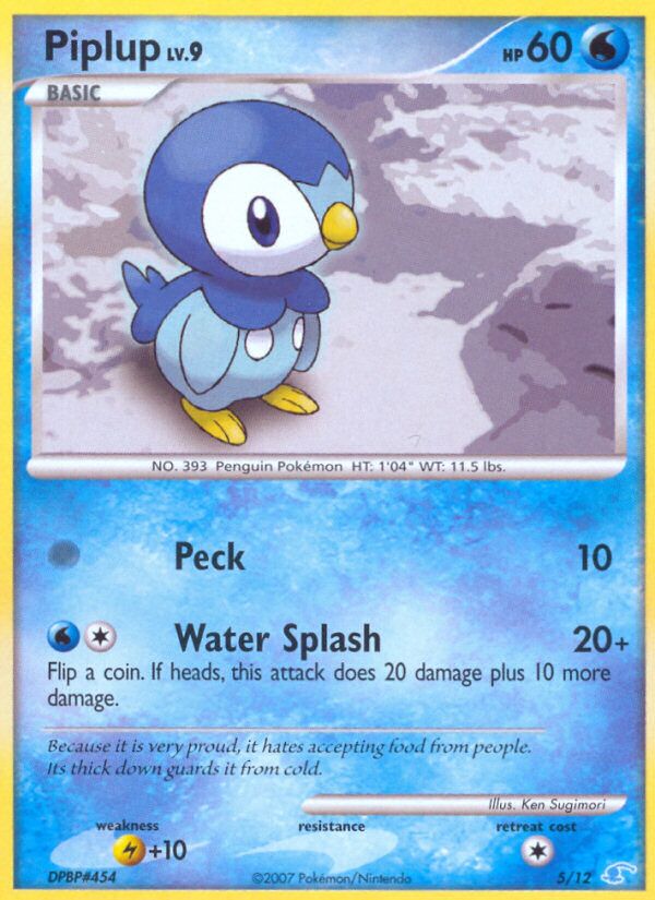 Piplup 005/12 — DP trainer Kit (Manaphy) (English Pokémon TCG card)