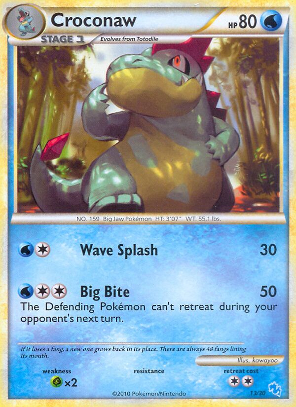 Croconaw 013/30 — HGSS trainer Kit (Gyarados) (English Pokémon TCG card)