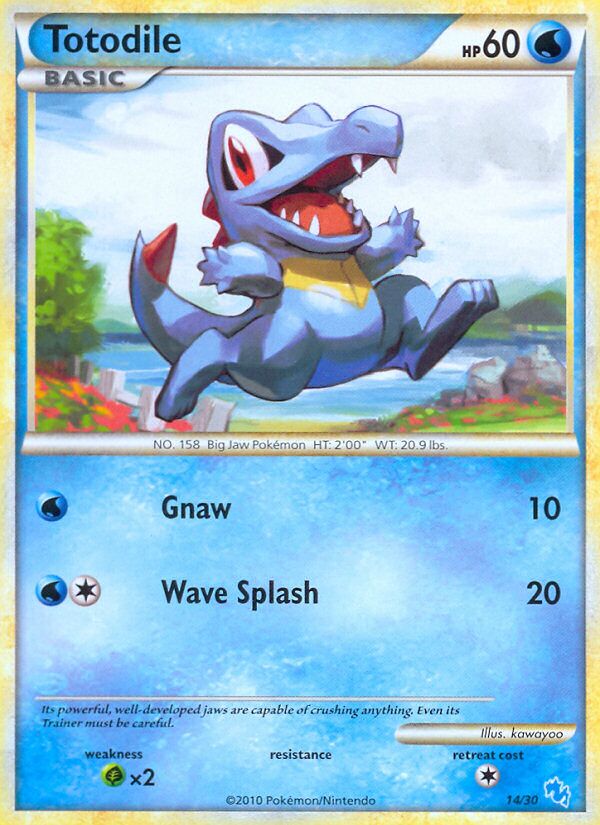 Totodile 014/30 — HGSS trainer Kit (Gyarados) (English Pokémon TCG card)