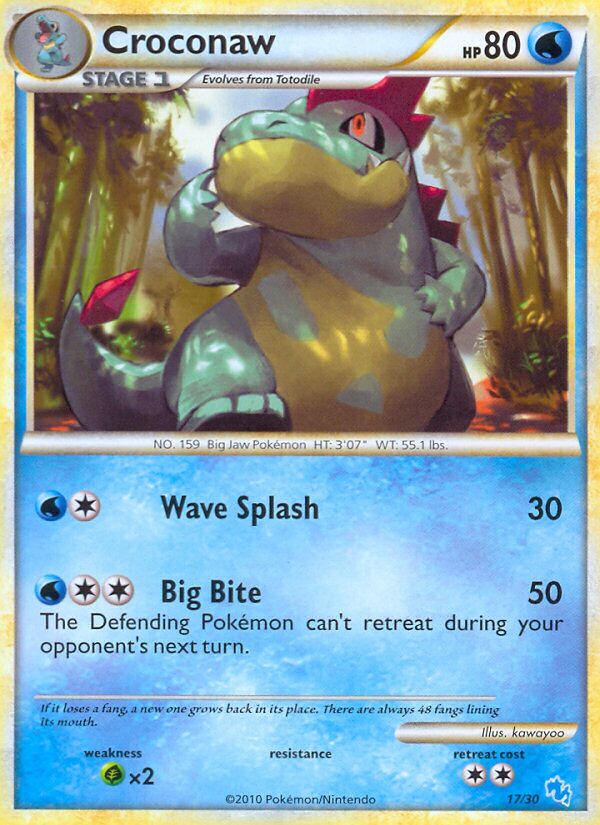 Croconaw 017/30 — HGSS trainer Kit (Gyarados) (English Pokémon TCG card)