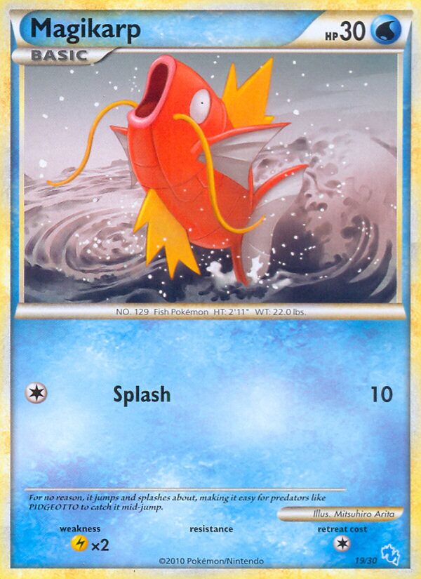 Magikarp 019/30 — HGSS trainer Kit (Gyarados) (English Pokémon TCG card)