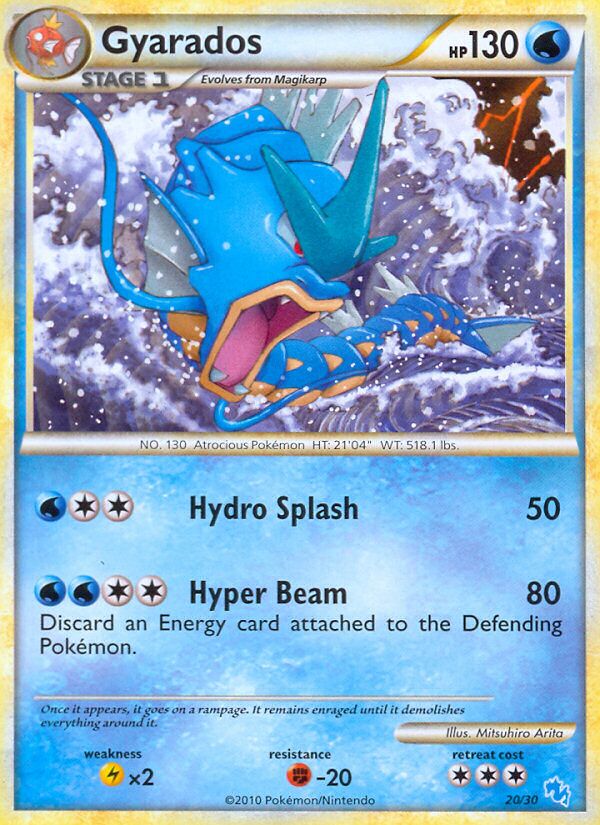 Gyarados 020/30 — HGSS trainer Kit (Gyarados) (English Pokémon TCG card)