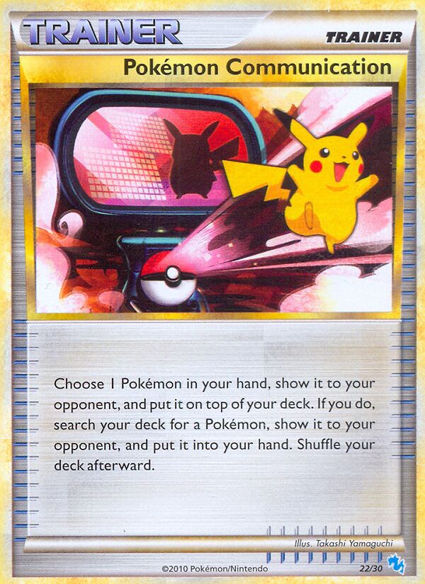 Pokémon Communication 022/30 — HGSS trainer Kit (Gyarados) (English Pokémon TCG card)