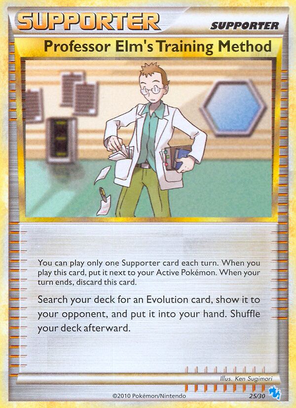 Professor Elm's Training Method 025/30 — HGSS trainer Kit (Gyarados) (English Pokémon TCG card)