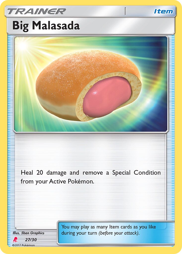 Big Malasada 027/30 — SM trainer Kit (Lycanroc) (English Pokémon TCG card)