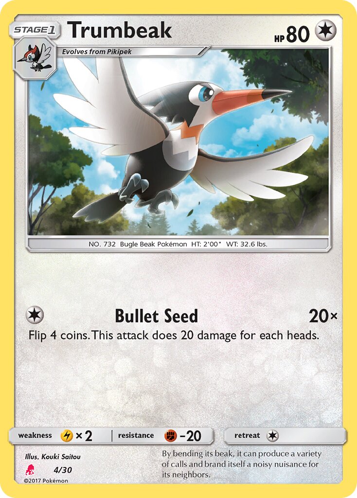 Trumbeak 004/30 — SM trainer Kit (Lycanroc) (English Pokémon TCG card)