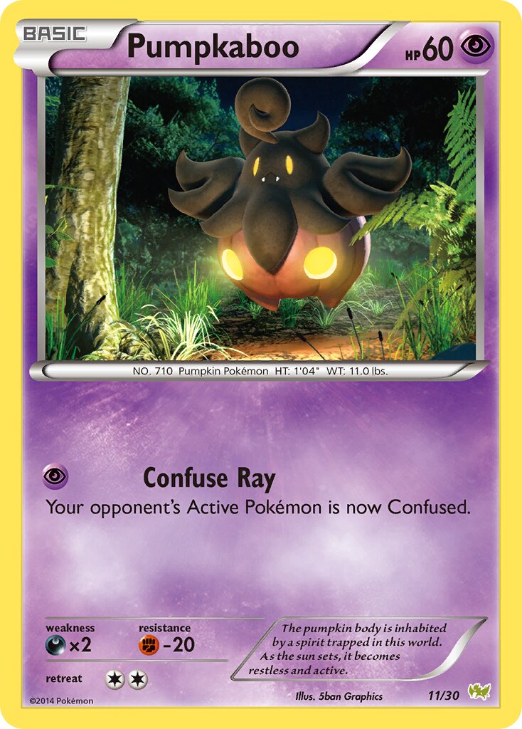 Pumpkaboo 011/30 — XY trainer Kit (Noivern) (English Pokémon TCG card)