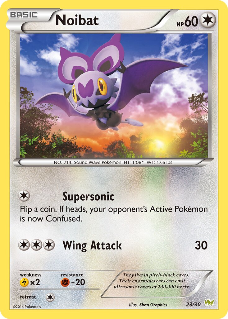 Noibat 023/30 — XY trainer Kit (Noivern) (English Pokémon TCG card)