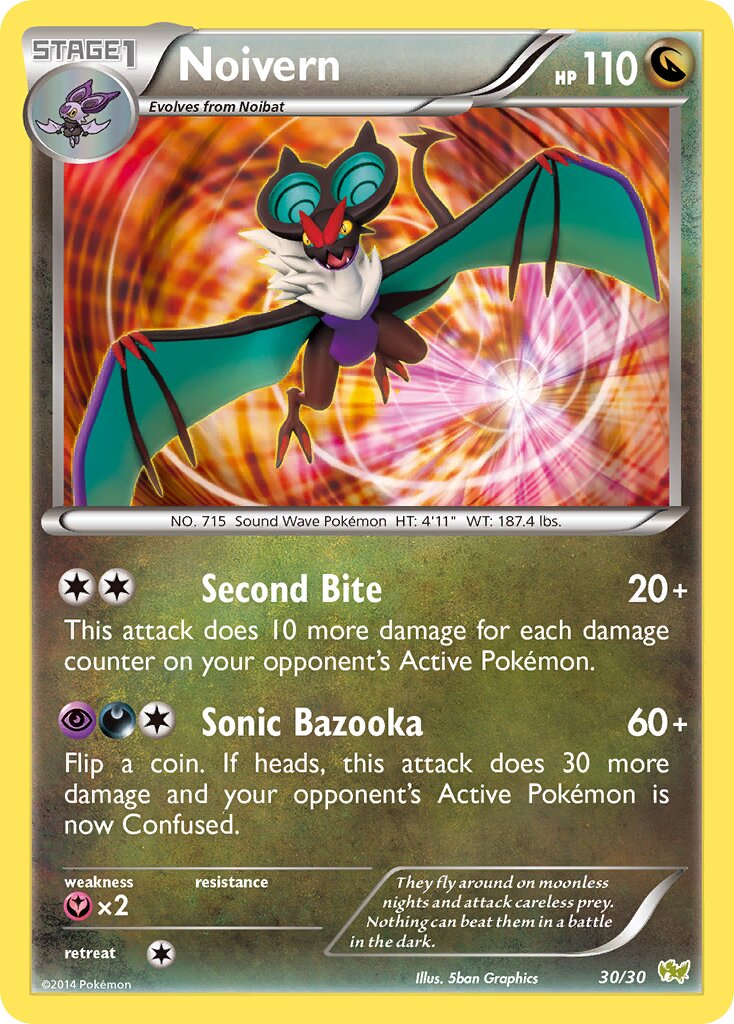 Noivern 030/30 — XY trainer Kit (Noivern) (English Pokémon TCG card)