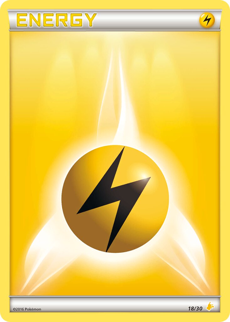 Lightning Energy 018/30 — XY trainer Kit (Pikachu Libre) (English Pokémon TCG card)