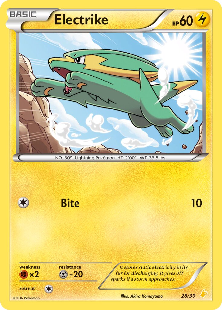 Electrike 028/30 — XY trainer Kit (Pikachu Libre) (English Pokémon TCG card)