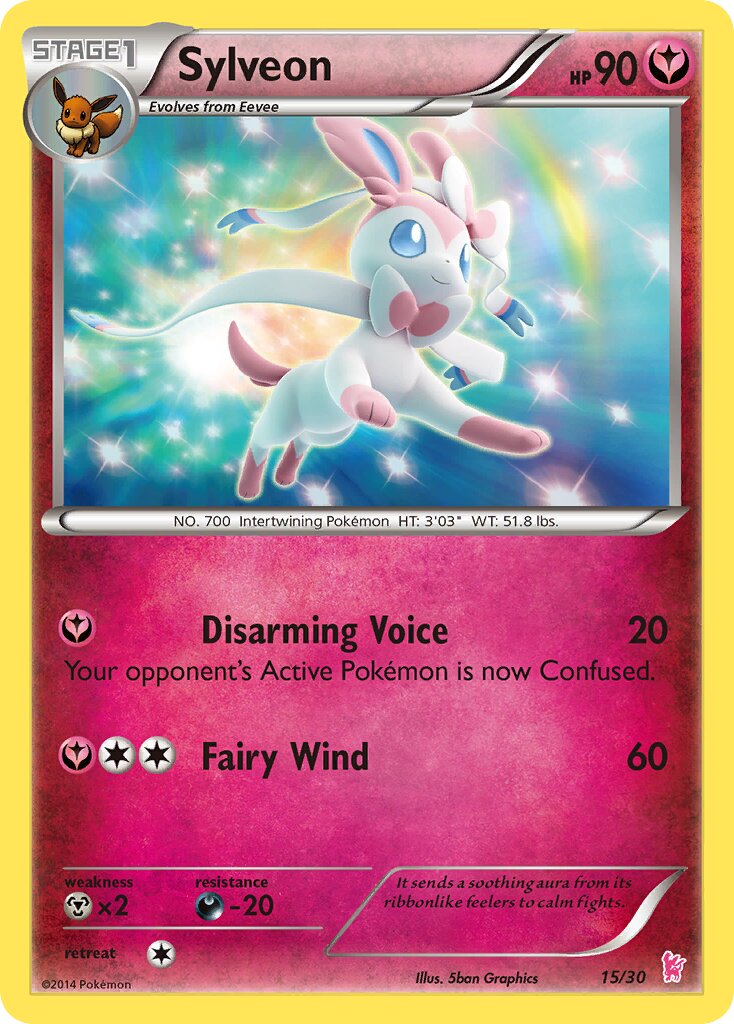 Sylveon 015/30 — XY trainer Kit (Sylveon) (English Pokémon TCG card)