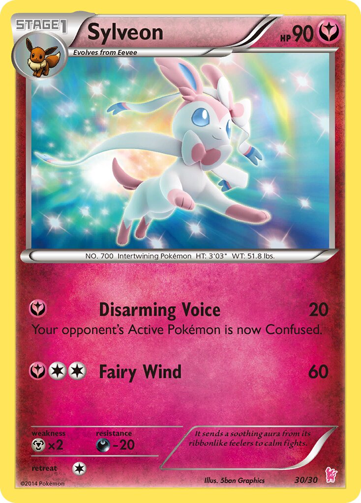 Sylveon 030/30 — XY trainer Kit (Sylveon) (English Pokémon TCG card)