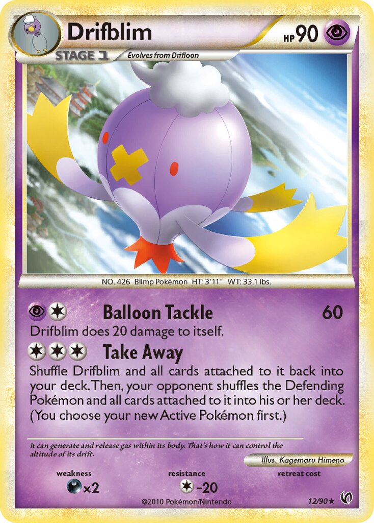Drifblim 012 — Undaunted (English Pokémon TCG card)