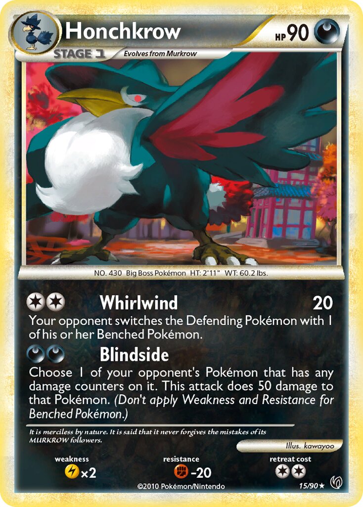 Honchkrow 015 — Undaunted (English Pokémon TCG card)