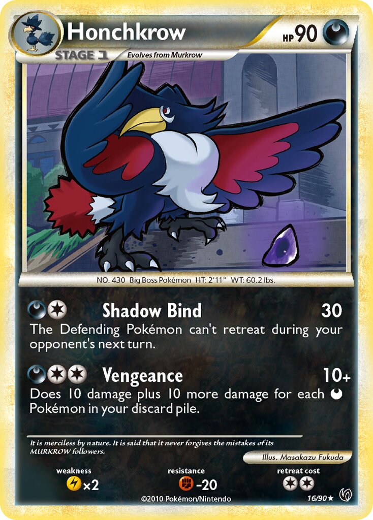 Honchkrow 016 — Undaunted (English Pokémon TCG card)