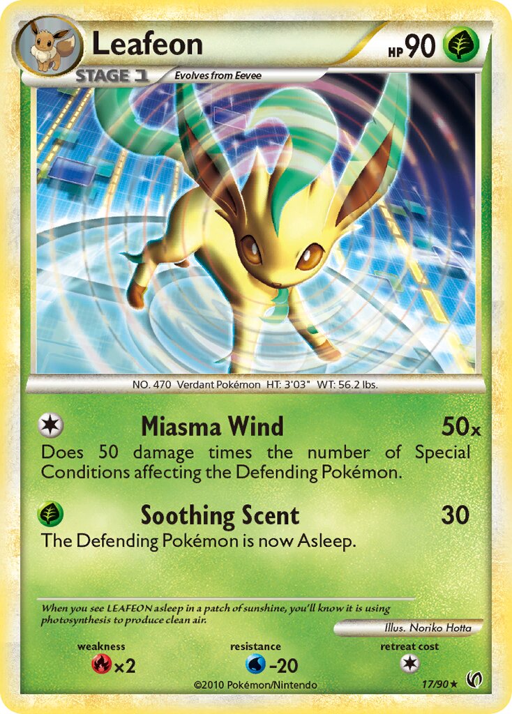 Leafeon 017 — Undaunted (English Pokémon TCG card)