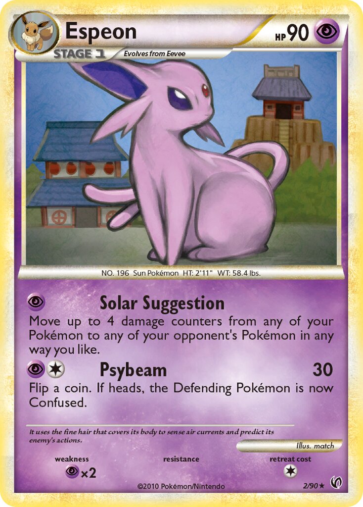 Espeon 002 — Undaunted (English Pokémon TCG card)