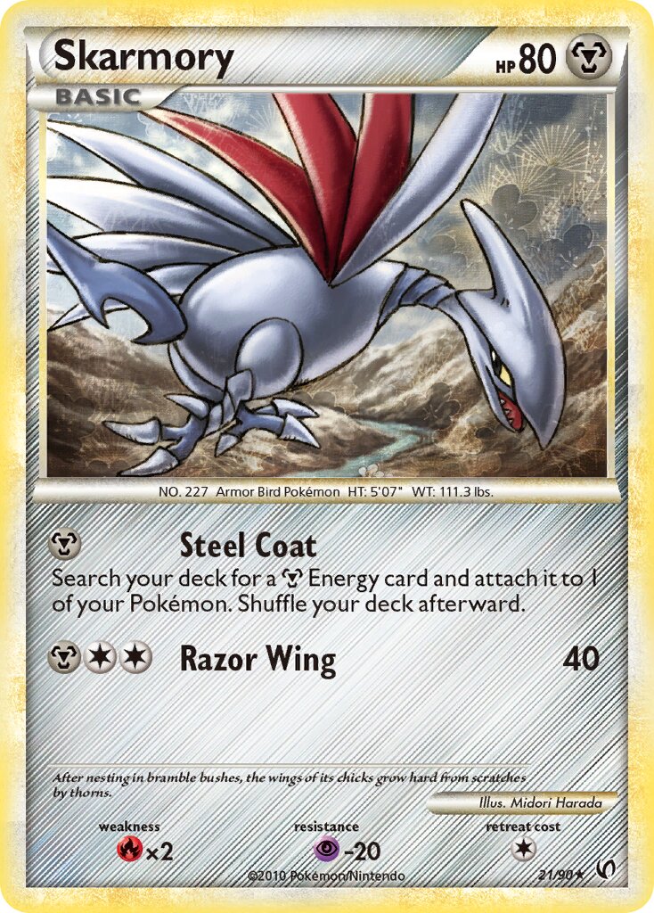 Skarmory 021 — Undaunted (English Pokémon TCG card)
