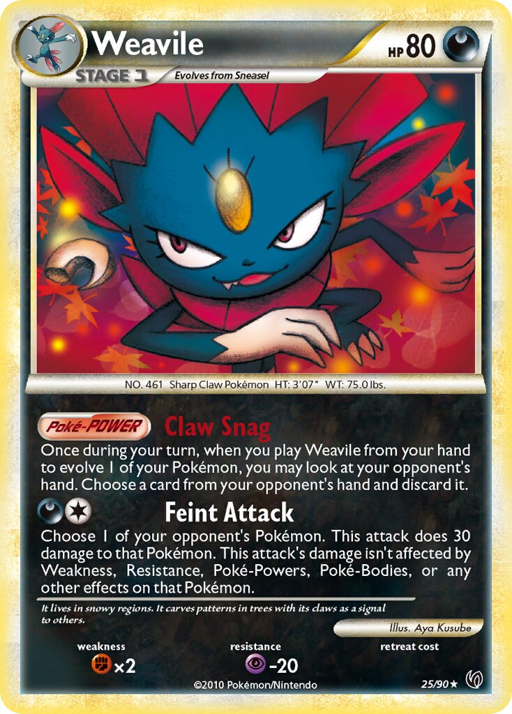 Weavile 025 — Undaunted (English Pokémon TCG card)