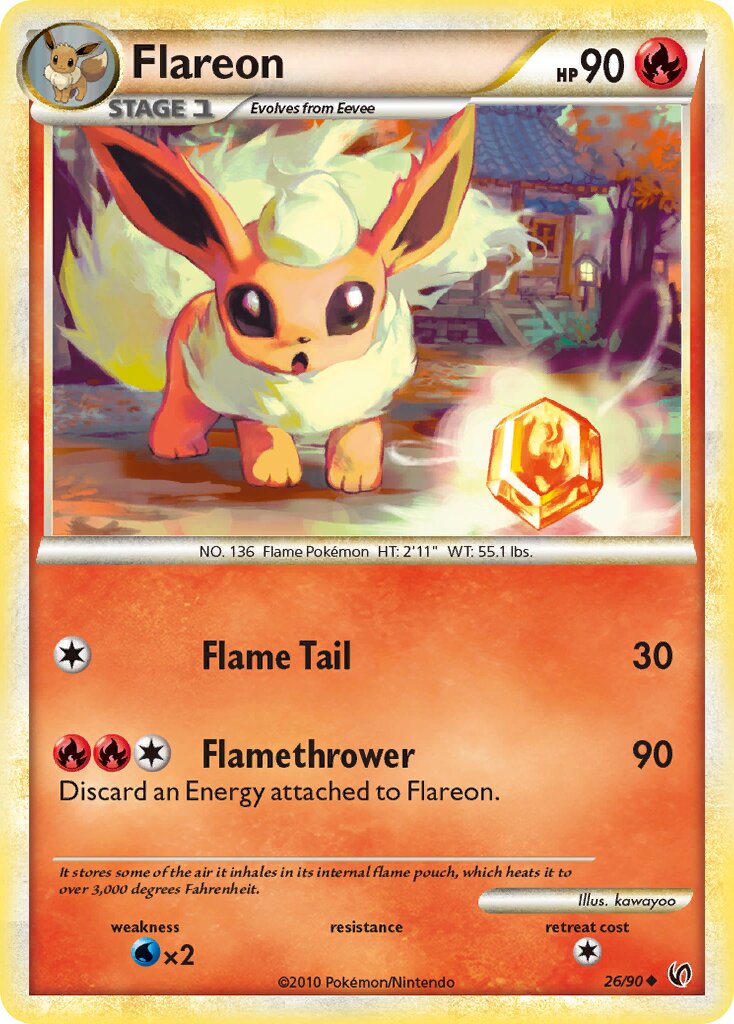 Flareon 026 — Undaunted (English Pokémon TCG card)