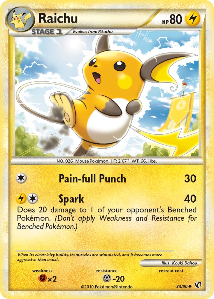 Raichu 033 — Undaunted (English Pokémon TCG card)