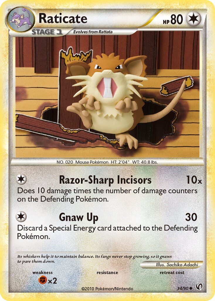 Raticate 034 — Undaunted (English Pokémon TCG card)