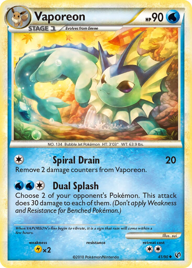 Vaporeon 041 — Undaunted (English Pokémon TCG card)