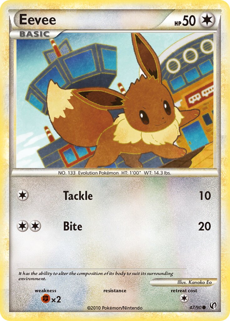 Eevee 047 — Undaunted (English Pokémon TCG card)