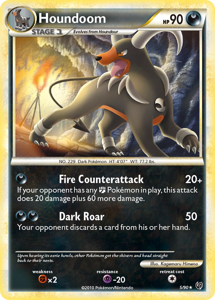 Houndoom 005 — Undaunted (English Pokémon TCG card)