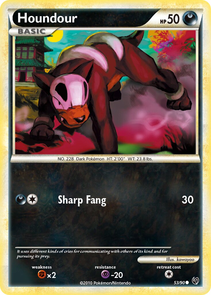 Houndour 053 — Undaunted (English Pokémon TCG card)