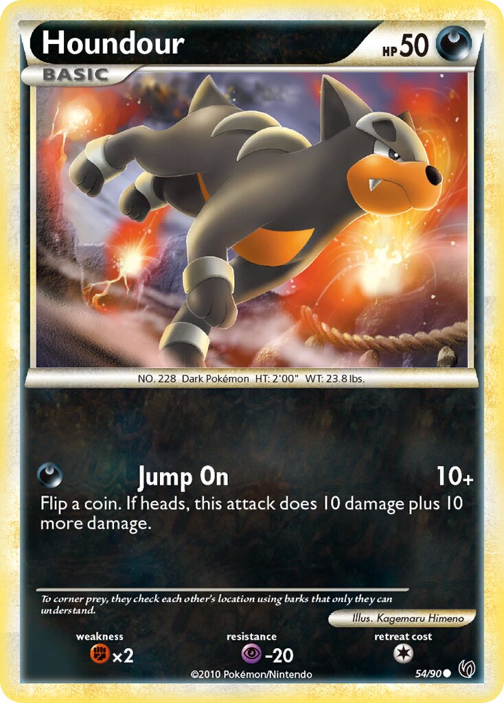 Houndour 054 — Undaunted (English Pokémon TCG card)