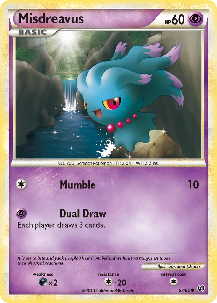 Misdreavus 057 — Undaunted (English Pokémon TCG card)