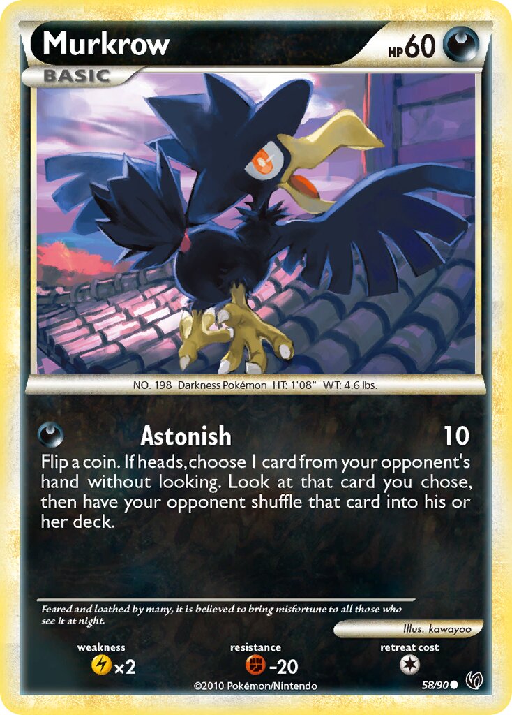 Murkrow 058 — Undaunted (English Pokémon TCG card)