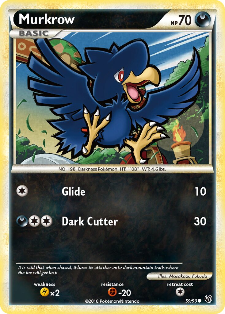 Murkrow 059 — Undaunted (English Pokémon TCG card)