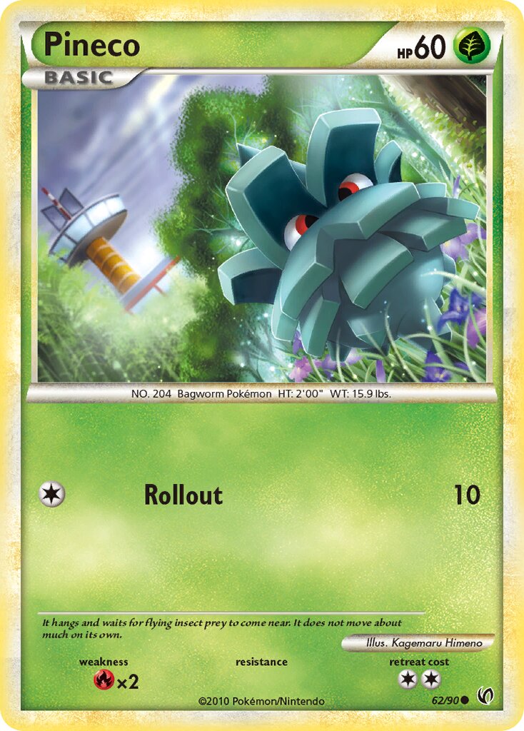 Pineco 062 — Undaunted (English Pokémon TCG card)