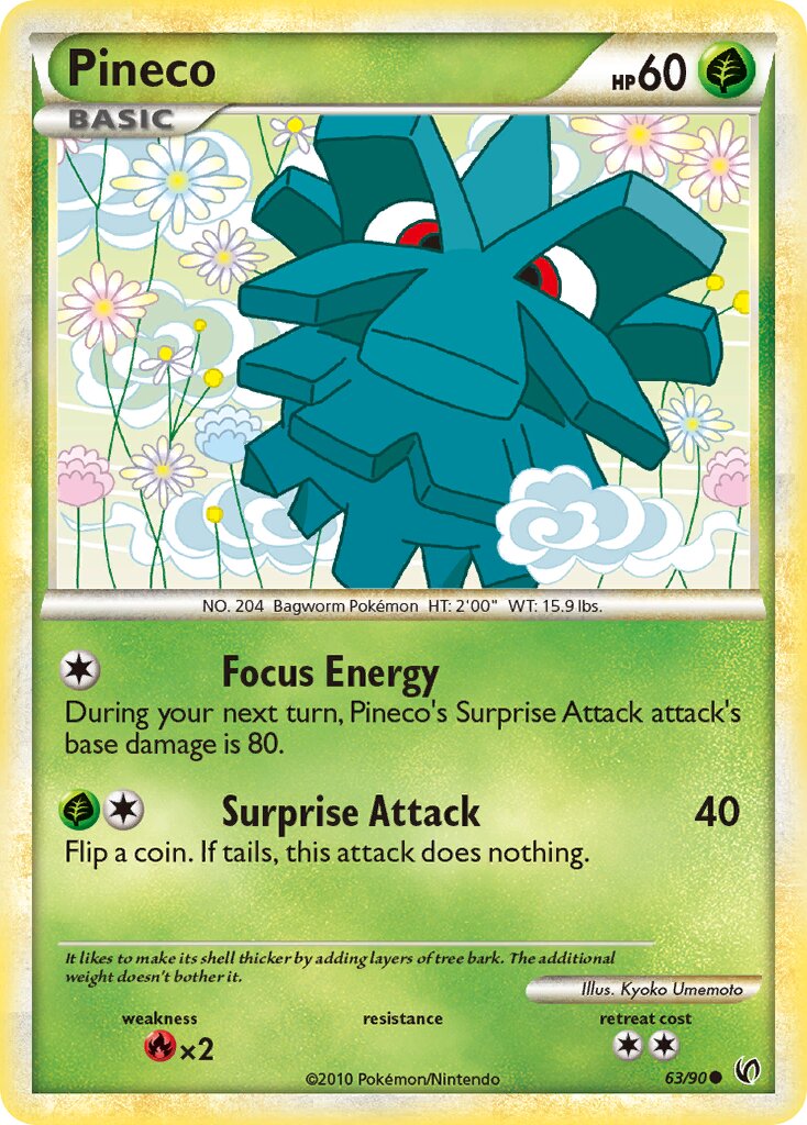Pineco 063 — Undaunted (English Pokémon TCG card)
