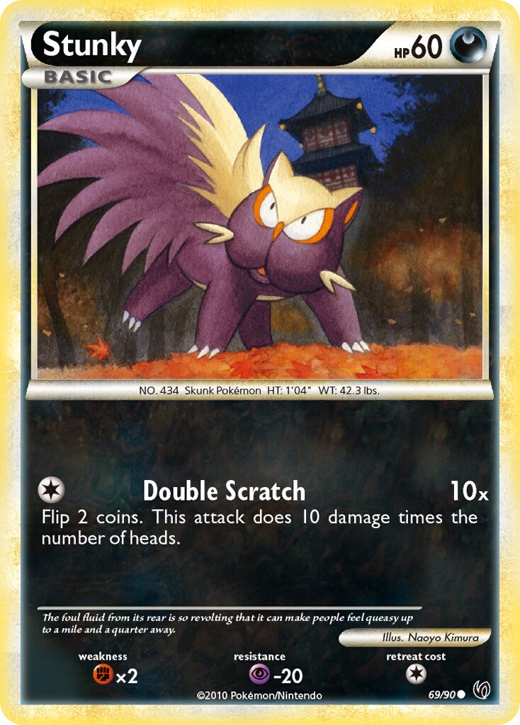 Stunky 069 — Undaunted (English Pokémon TCG card)