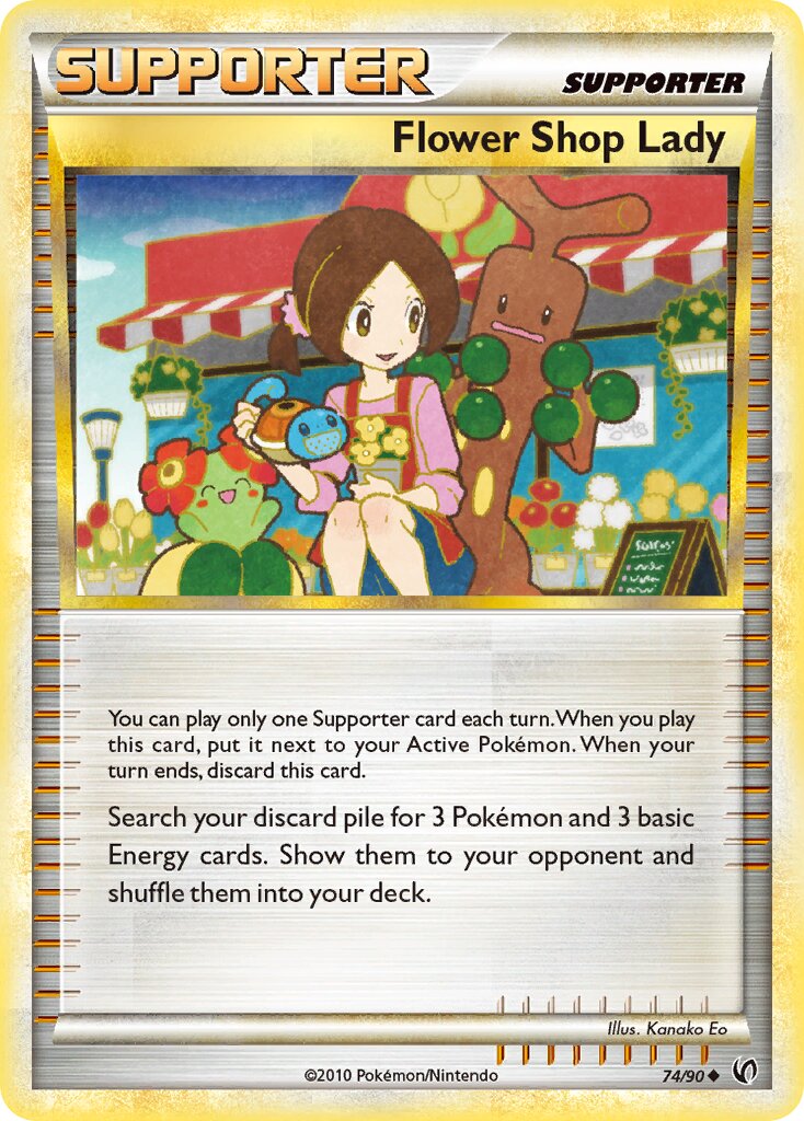 Flower Shop Lady 074 — Undaunted (English Pokémon TCG card)