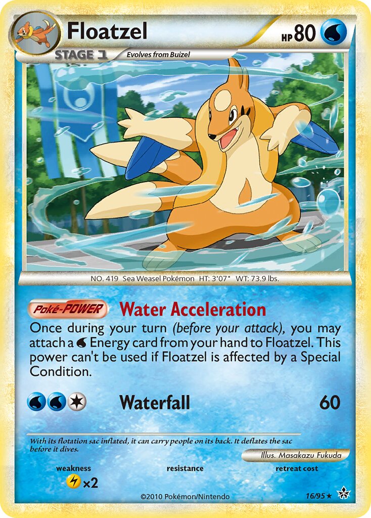 Floatzel 016 — Unleashed (English Pokémon TCG card)
