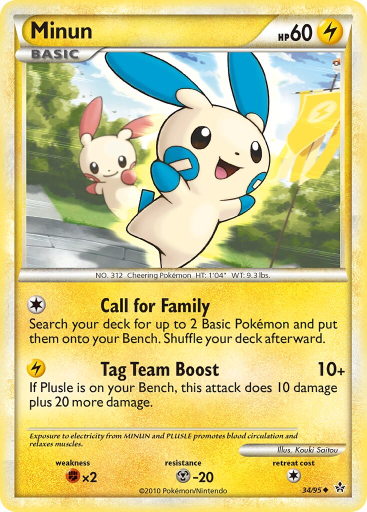 Minun 034 — Unleashed (English Pokémon TCG card)