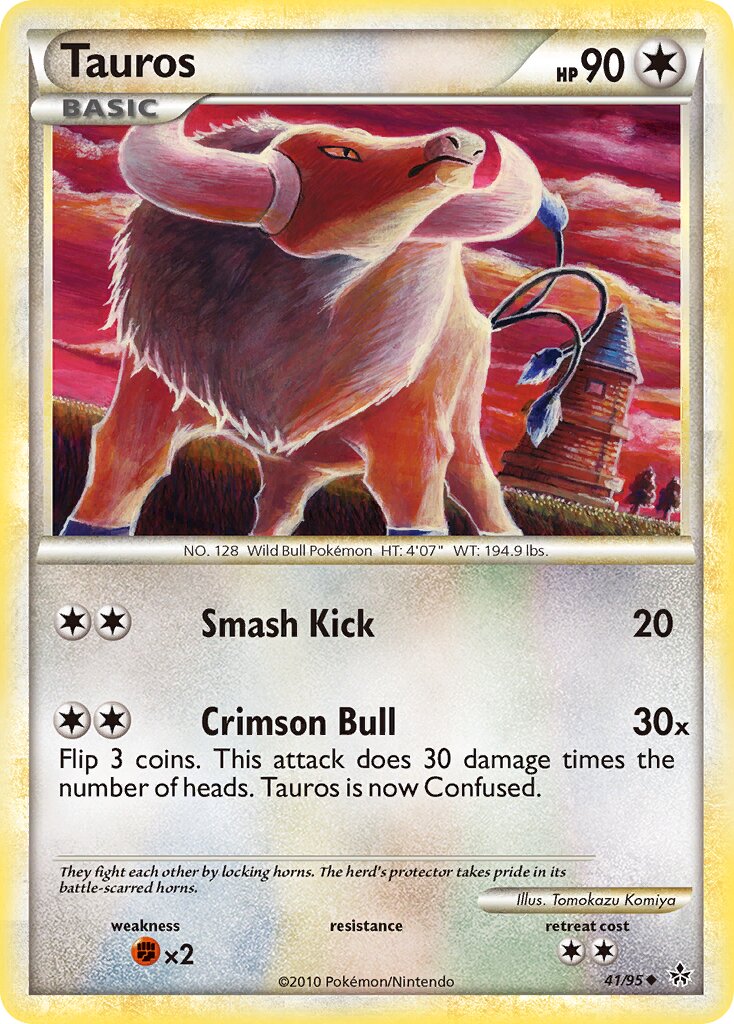 Tauros 041 — Unleashed (English Pokémon TCG card)