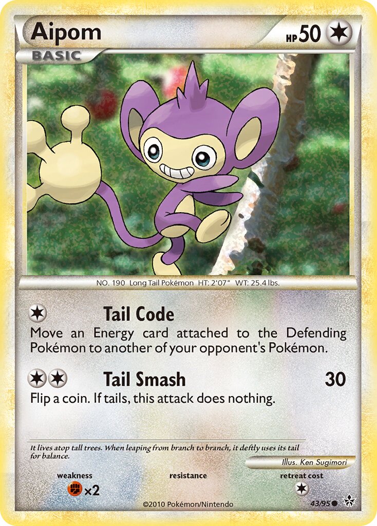 Aipom 043 — Unleashed (English Pokémon TCG card)
