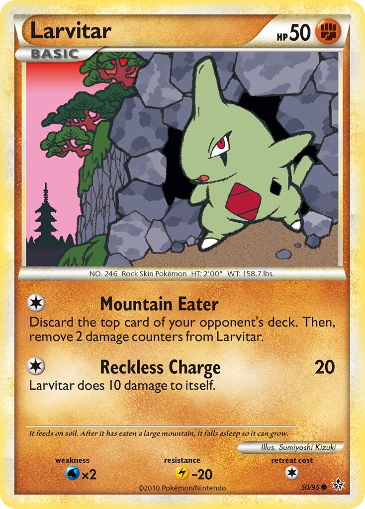 Larvitar 050 — Unleashed (English Pokémon TCG card)
