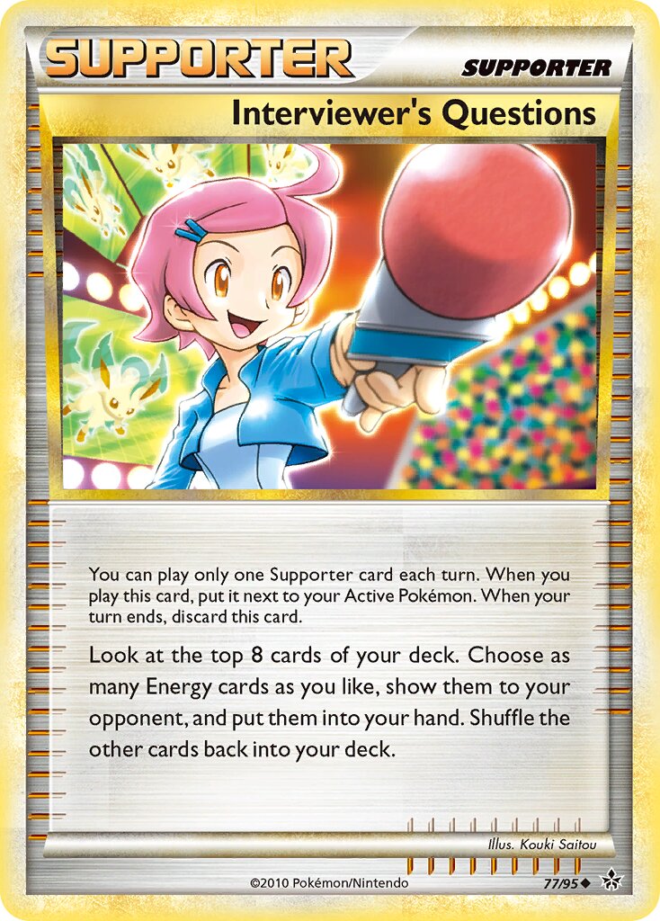 Interviewer's Questions 077 — Unleashed (English Pokémon TCG card)