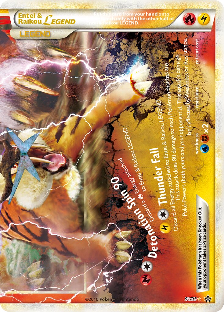 Entei & Raikou LEGEND 091 — Unleashed (English Pokémon TCG card)