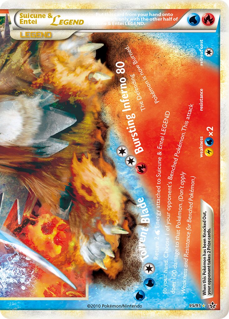 Suicune & Entei LEGEND 095 — Unleashed (English Pokémon TCG card)