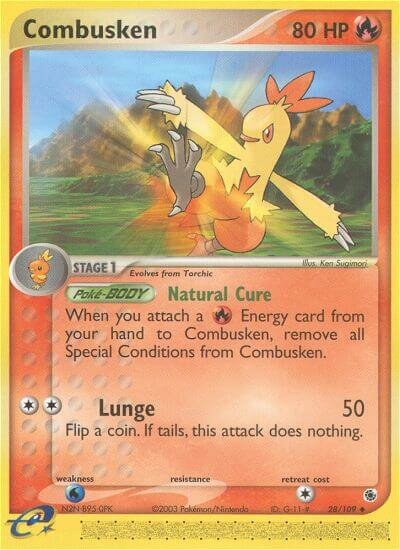 Combusken 28/109 — WC Deck 2004 (Blaziken Tech) (English Pokémon TCG card)